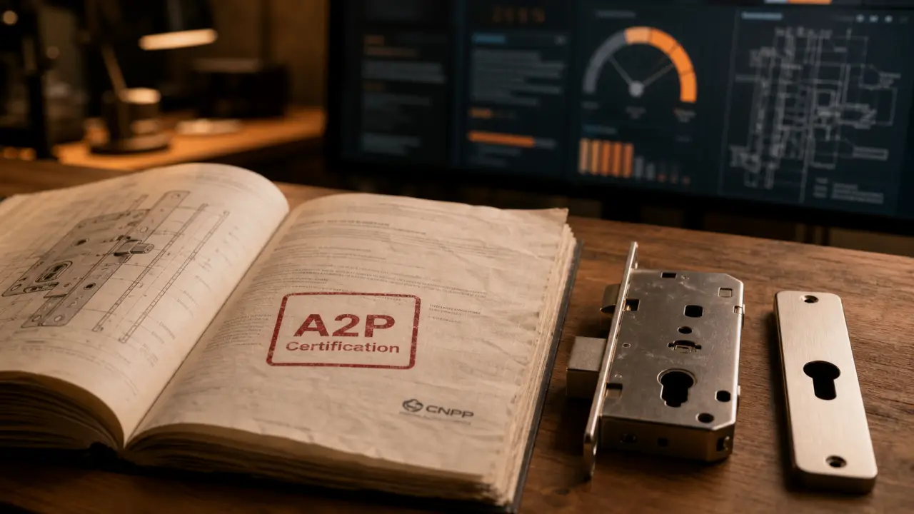 A2P certification sécurité : serrure et dossier technique CNPP (CNPP)