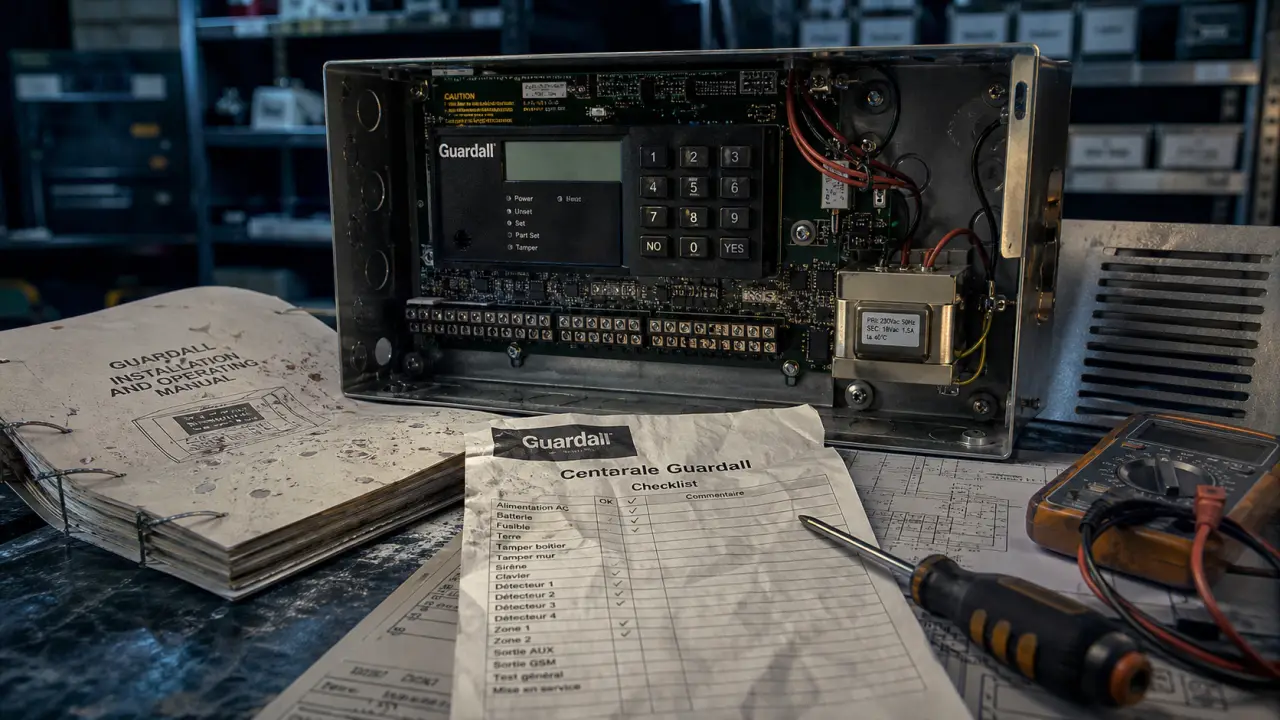 Centrale d’alarme intrusion Guardall RX16i QX32i PX80i PX500 et checklist avant installation