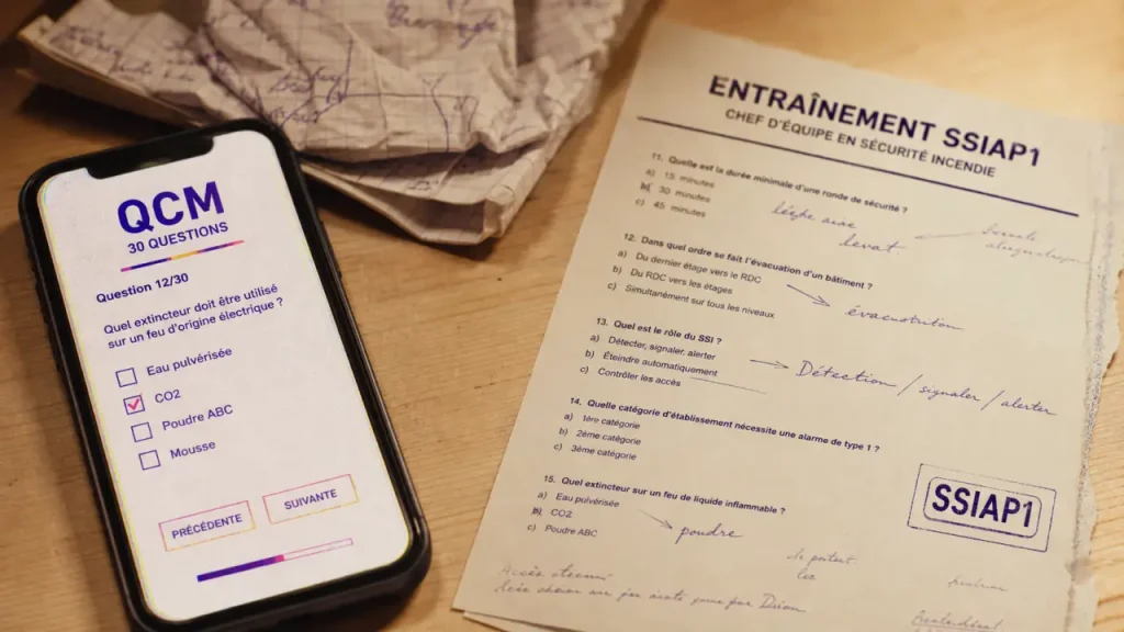 30 questions et 110 révisions possibles : le QCM Tinad SSIAP 1 pour réviser sans se tromper de niveau