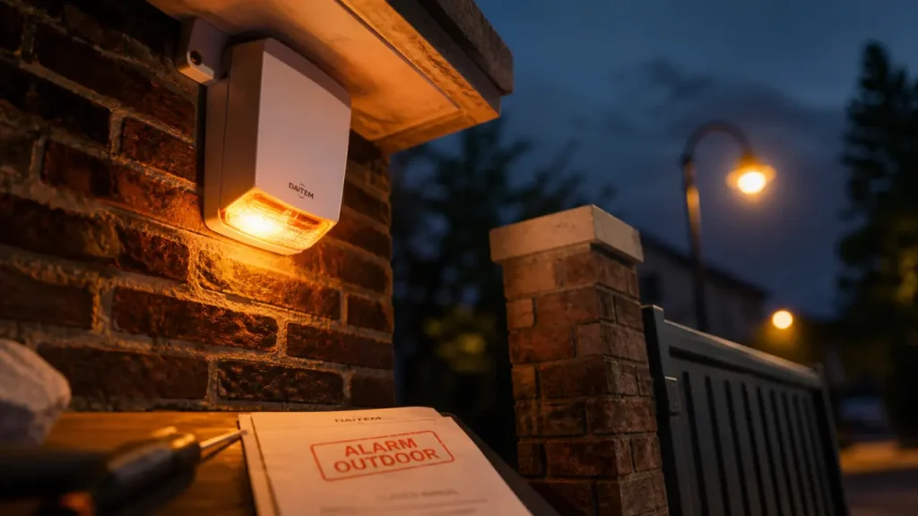 Alarme extérieure maison : 112 dB, flash lumineux et emplacement stratégique font la différence