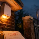 Alarme extérieure maison avec sirène 112 dB et flash lumineux orange