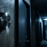 Alarmes sonores : sirène intérieure murale dans un couloir sombre