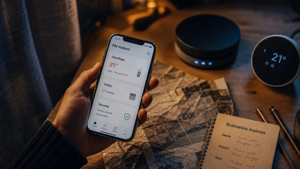 Applications domotique : smartphone et box pour chauffage, sécurité et énergie
