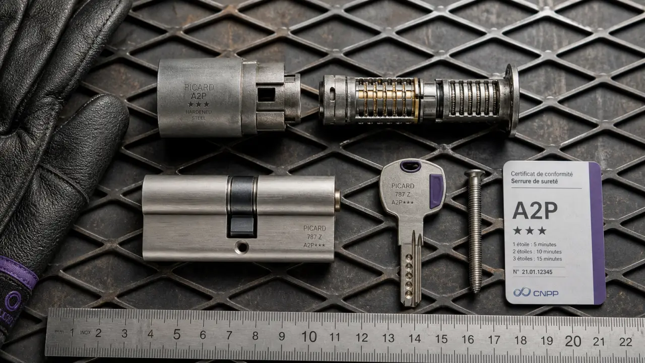 Barillet porte blindée A2P : compatibilité et pose