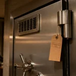 Installation chambre forte : porte acier brossé et ventilation sécurisée