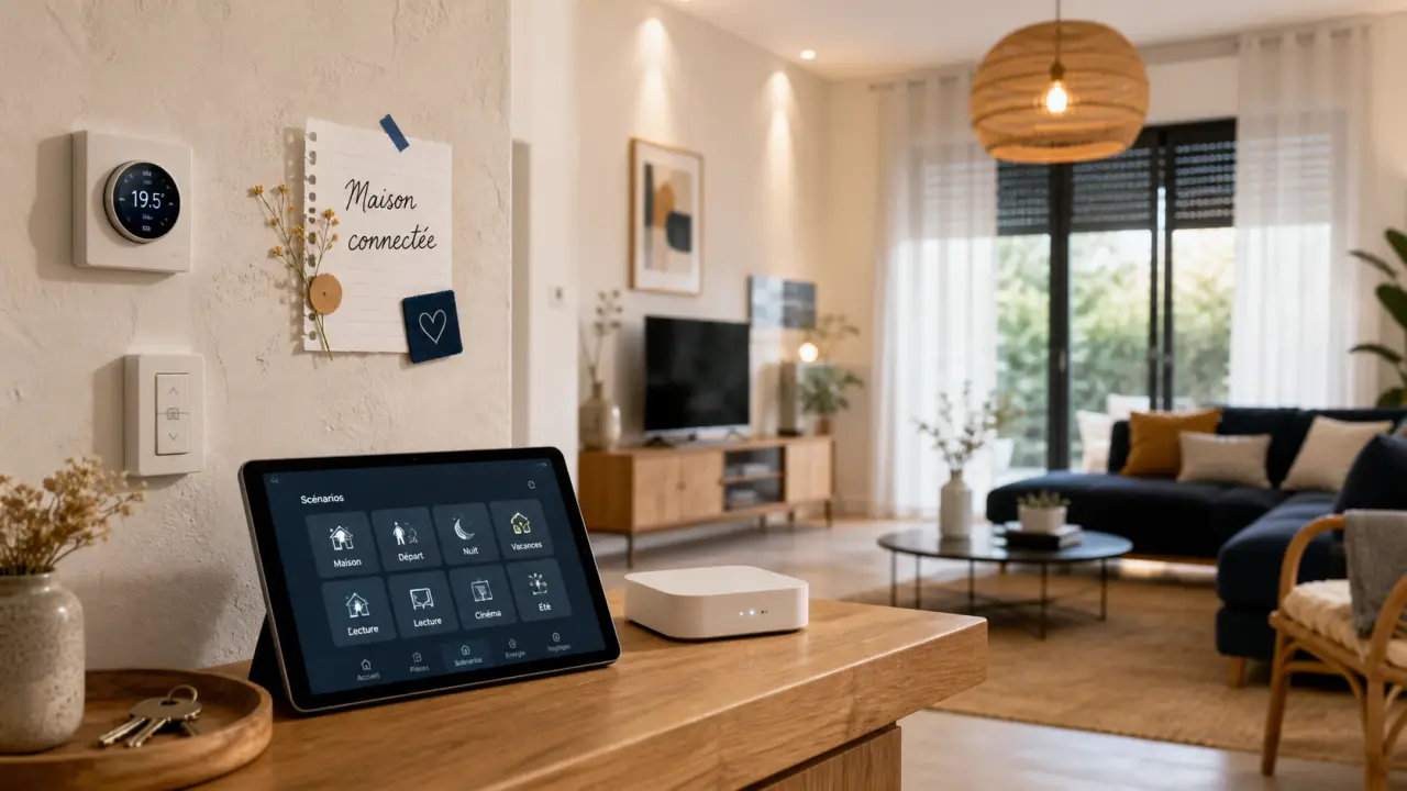 Installation domotique sans travaux : scénarios sur tablette et boîtier de contrôle