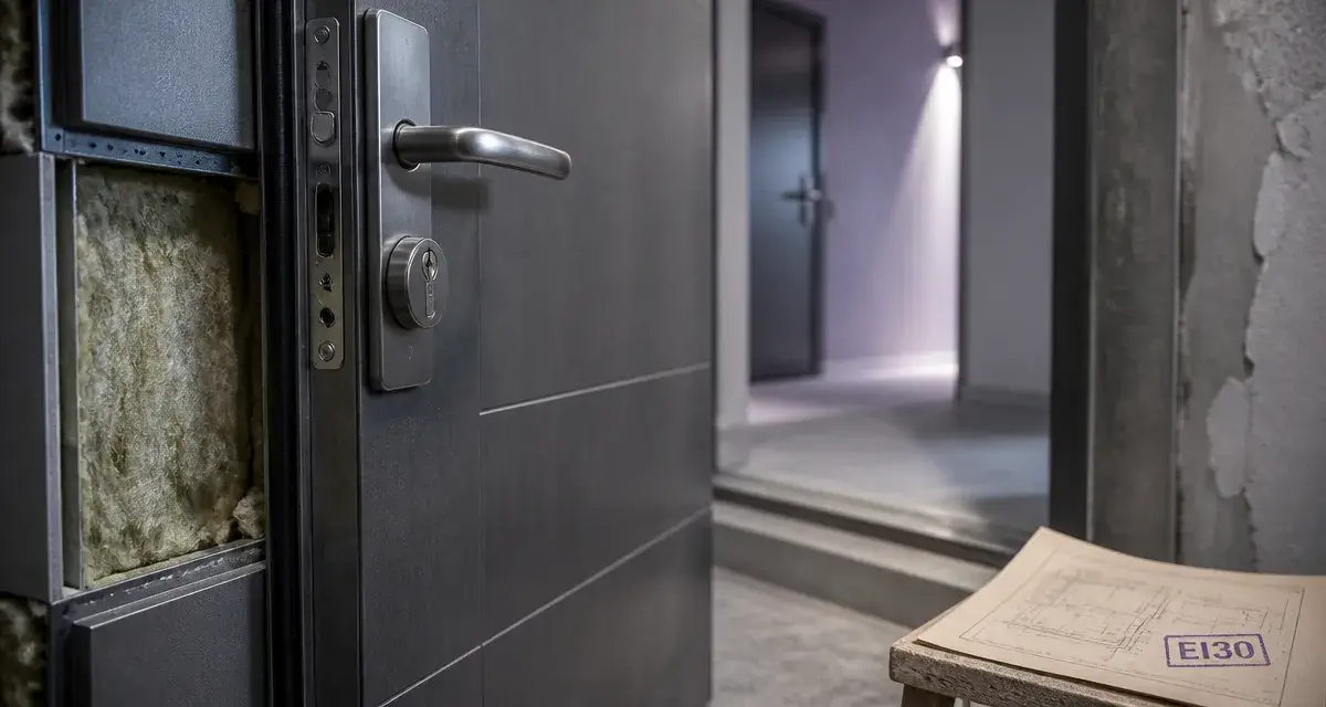 Porte palières moderne : serrure A2P et isolation anti-bruit