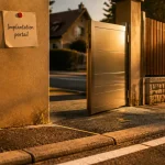 Portail sur rue ouvert vers l’intérieur, respect de la réglementation portail sur rue