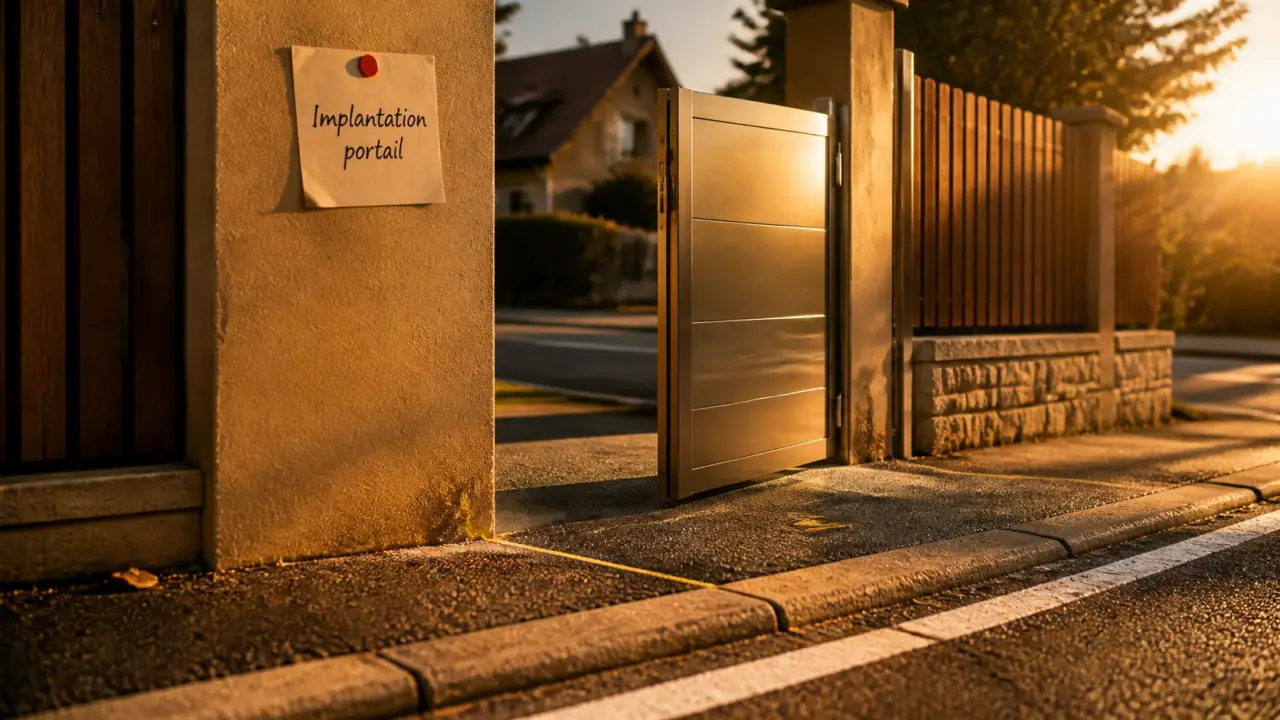Portail sur rue ouvert vers l’intérieur, respect de la réglementation portail sur rue