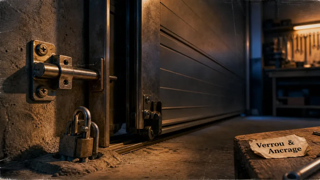 Verrou latéral et ancrage au sol : sécuriser une porte de garage coulissante sans compliquer l’usage