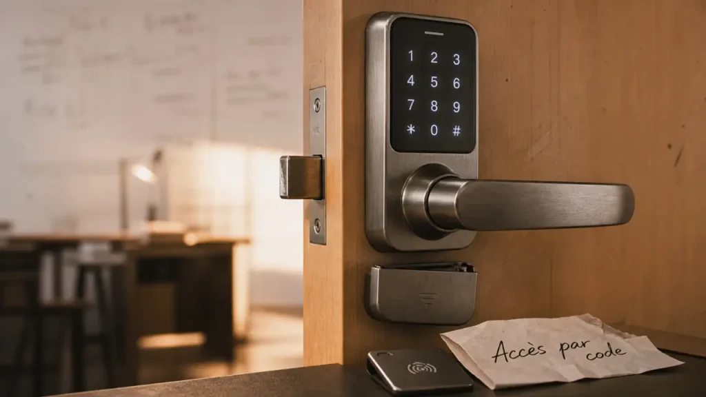 Serrure électronique à code : autonomie, badge RFID et compatibilité de porte