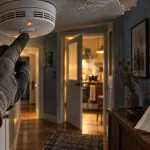 Comment éteindre une alarme incendie : bouton silence d’un détecteur fumée au plafond