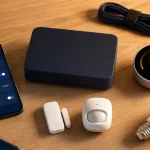 Installation domotique maison : box domotique, capteurs et ampoule LED