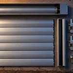 Volet roulant anti effraction et lames aluminium, coulisses et fixation renforcée