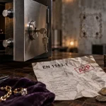 Coffre fort a2p en acier, serrure et pêne visibles