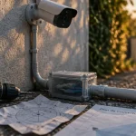 Comment installer une caméra de surveillance : percer un mur avec perceuse et caméra