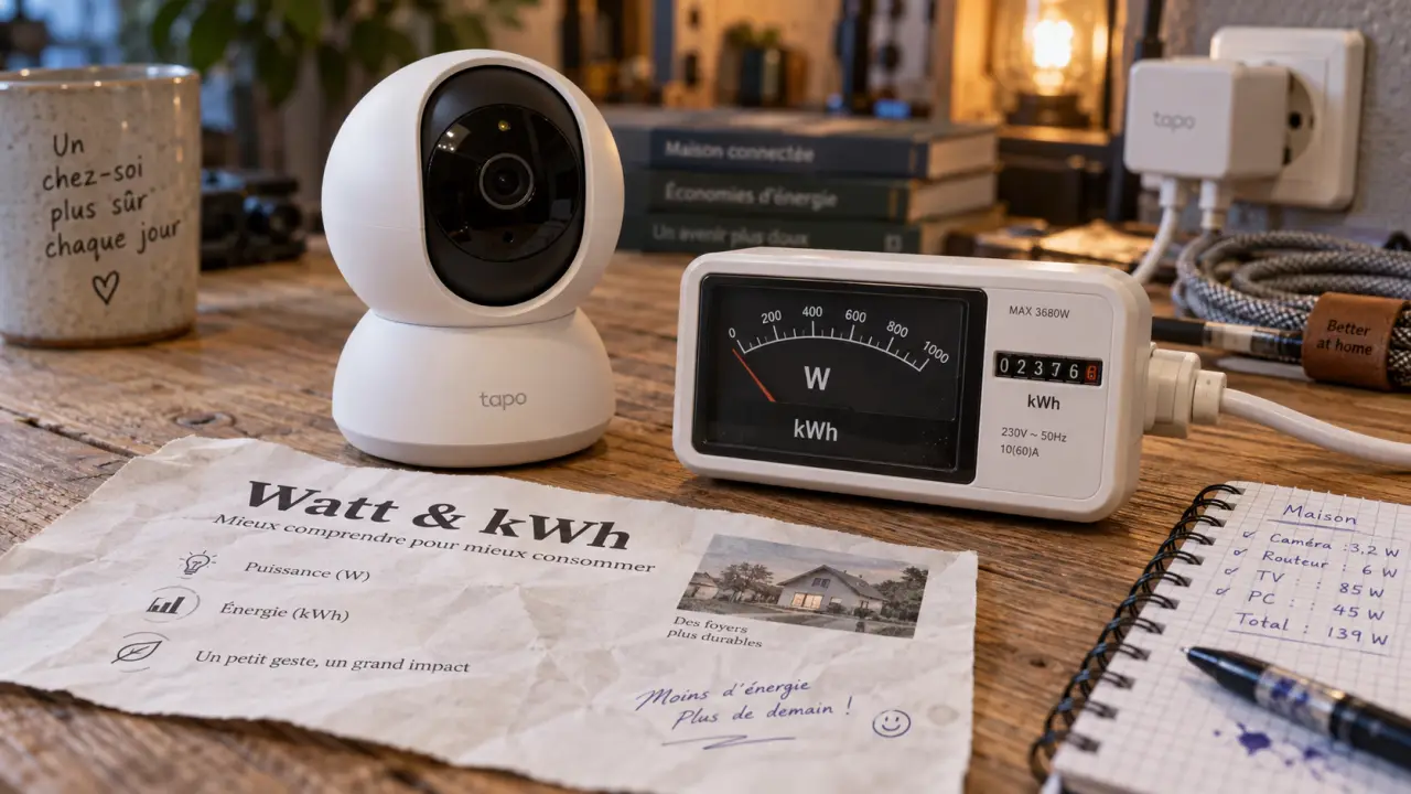 Quelle est la consommation électrique d' une caméra de surveillance : 3 à 15 W, kWh et coût annuel.